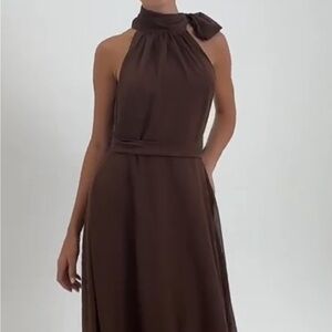 Espresso brown maxi dress
